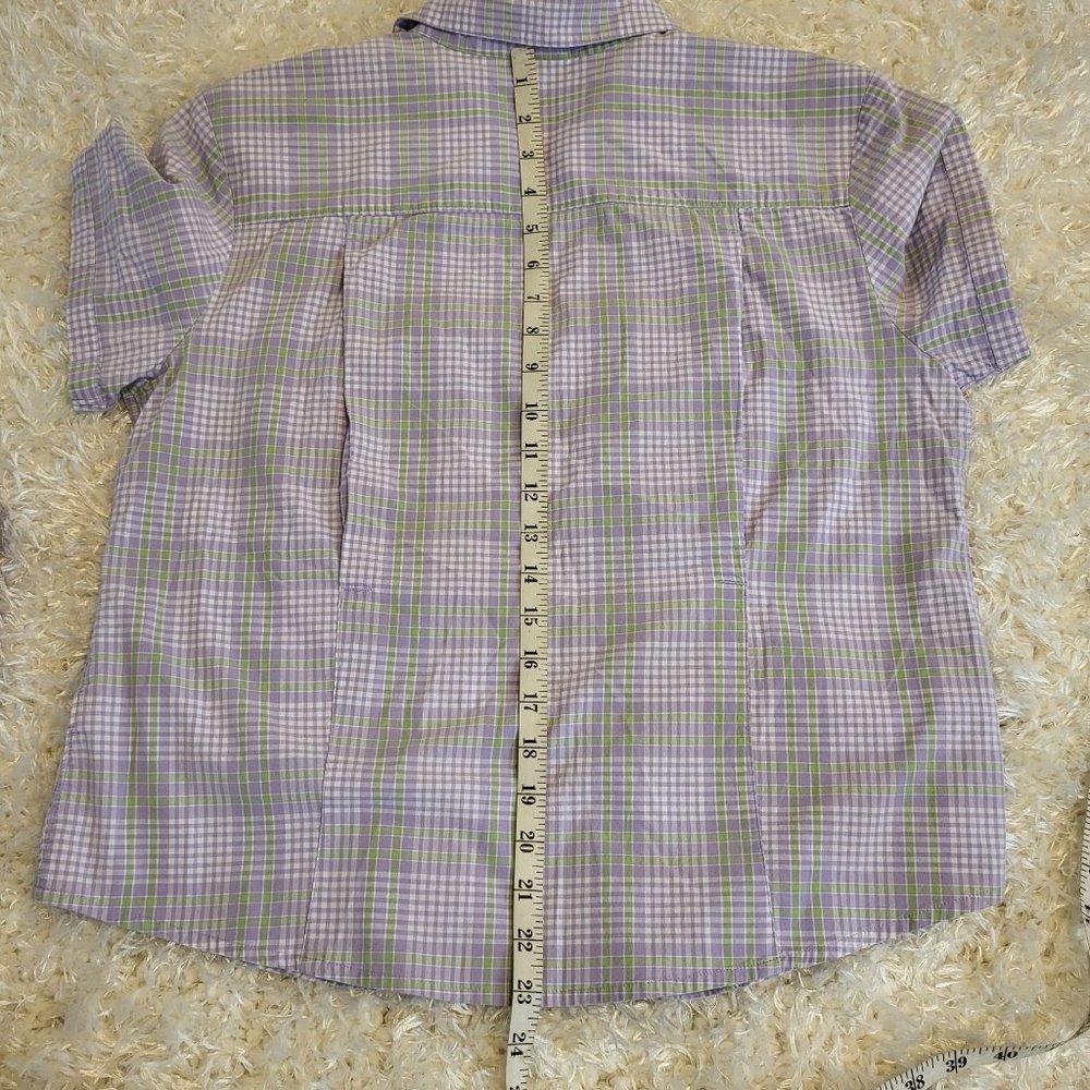 Cato Women's Button Blouse w/Tank, Pastel Purple, Medium/Large - Picture 9 of 12